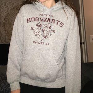 Gray Hogwarts Hoodie Harry Potter